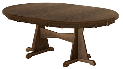 Huntington Table in Simulated Mahogany Oak, Oval Tabletop