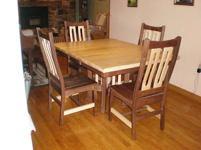 42 x 42 Craftsman Kitchen Table in Hard Maple and Walnut