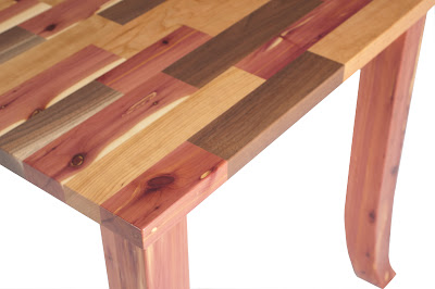 42 x 43 Pennsylvania Kitchen Table in Custom Walnut, Cherry and Cedar