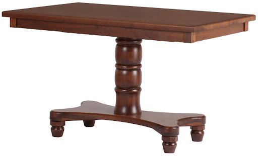50" x 32" Lotus Dining Table in Ruby Walnut