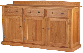 68 x 36 Mission Buffet in Oil & Wax Cherry, Custom Hardware