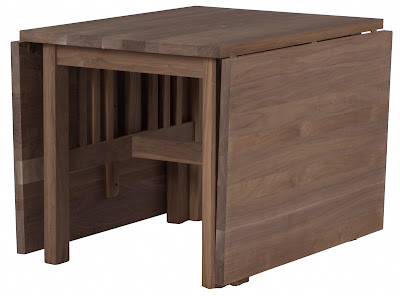 84 x 40 Gateleg Mission Table Shown in Oil & Wax Walnut