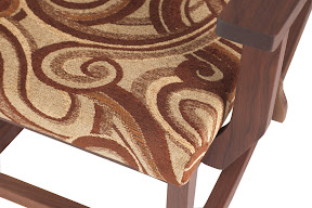 Custom Seneca with Fabric Seat, in Oil & Wax Walnut