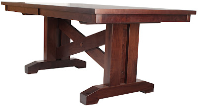90 x 42 Santego Dining Table in Smoky Walnut, with Custom Base