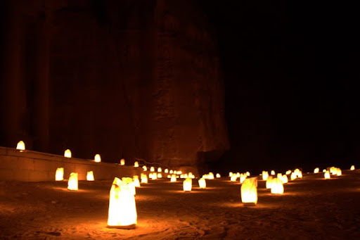walkway candlelight 
