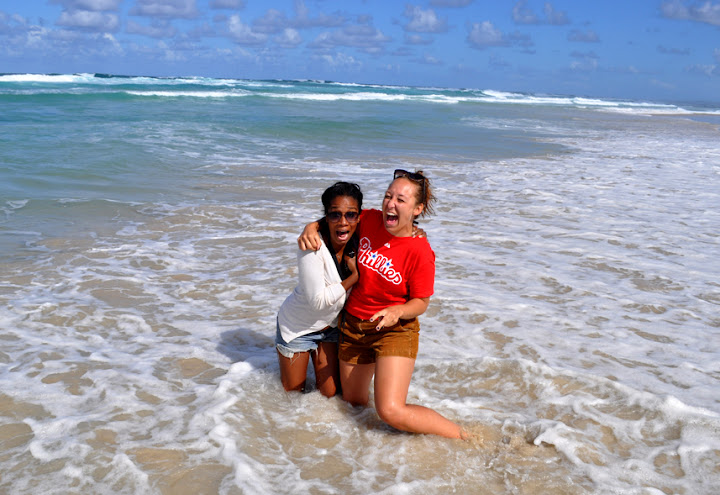 quick The Bobbis take on quick sand at Moreton Island off of Brisbane, QLD. Photo by Bobbi Lee Hitchon