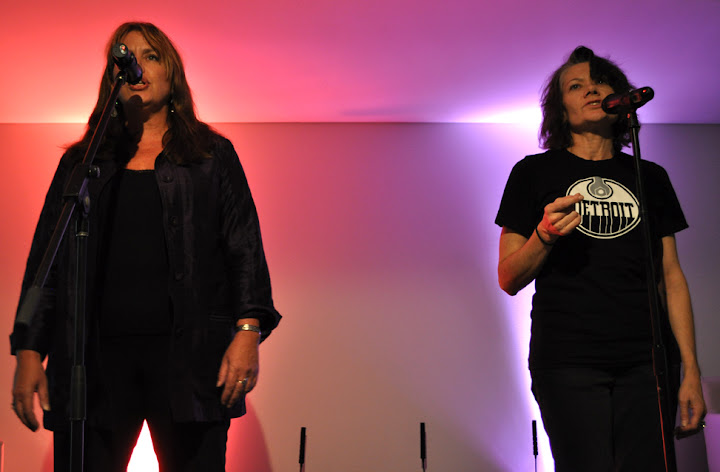 em Emily XYZ and Myers Bartlett performing at the Brisbane Writers Festival Poetry Slam 4 September 2010. Photo by Bobbi Lee Hitchon