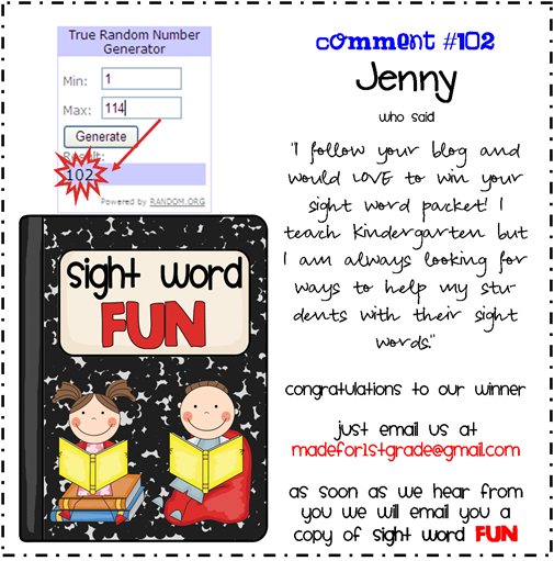 sight word fun winner
