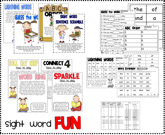 sight word fun {sneek} peek