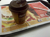 Went to McDonalds for a cup of joe.