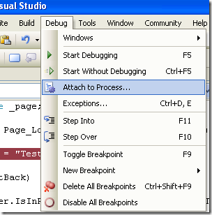 How to Attaché Debugger While Running .NET Web Application