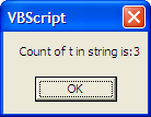 How to Find a character count in Given String using QTP