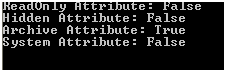 How to Check file attributes &ndash; ReadOnly , Hidden, Archive , System