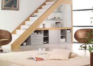 Sous escalier en décor Alu brossé