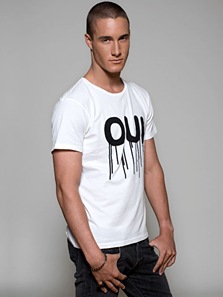 alex and chloe fashion minimalist tee shirt apparel top clothing streetwear pink white foil men women