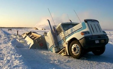 Truck Goes Under Snow