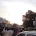 Media vans kept flowing in. Right corner - Kalaignar TV’s