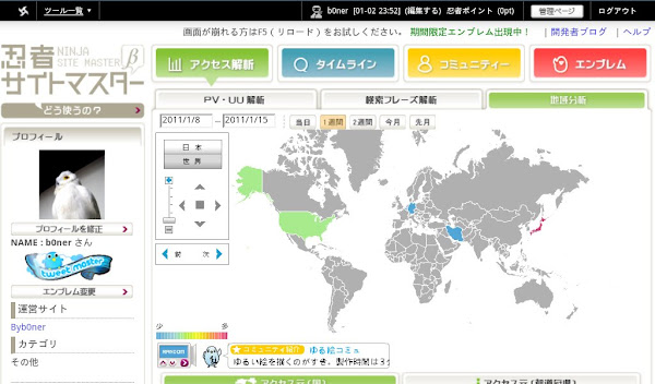 忍者サイトマスター（地域分析マップ）