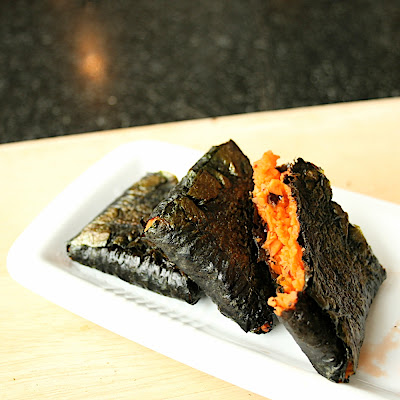 Coussins de nori aux carottes citronnées