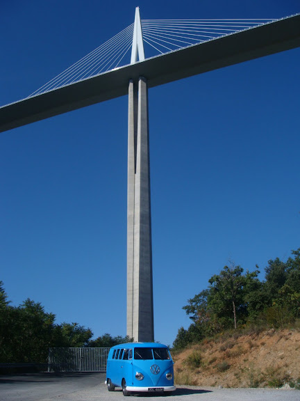 Our VW under the Viaduc De Millau