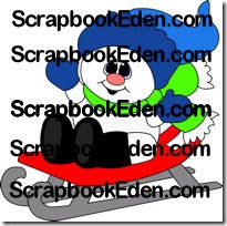 snowman sledding 200jl