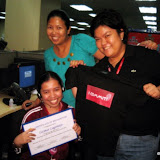 Lecimar, Shery and Jenny with the Awards.