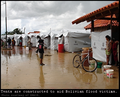 Bolivian flood victims