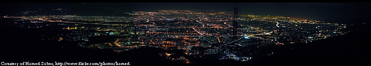 Tehran night panorama