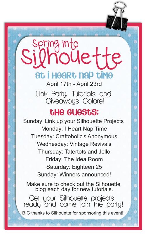 silhouette linky party and giveaway the idea room spring flyer