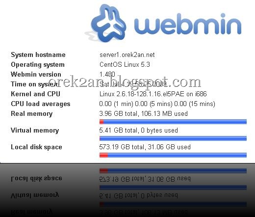 Webmin: Sistem Information