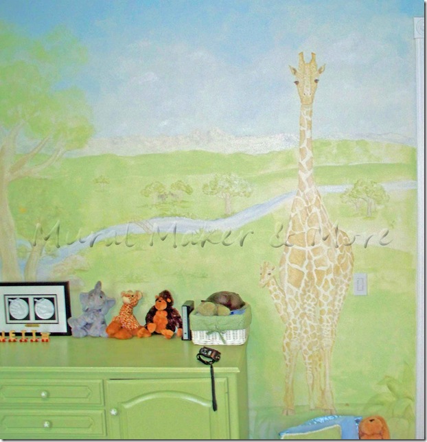 giraffe-mural-in-nursery giraffe-mural-in-nursery