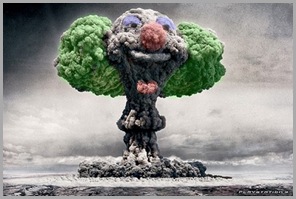 Mushroom Cloud Clown - Green