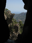 La mer, en direction de la Sardaigne.