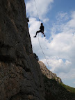 70m de rappel en fil d'arraign&eacute; sur la fin.