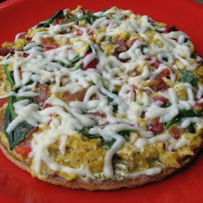 Spinach Scrambler Pizza