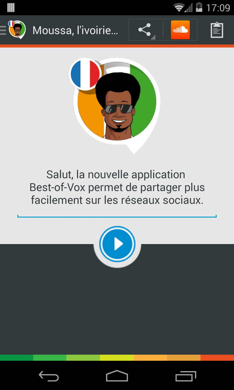 Android application Moussa, the Ivorian voice (Fr) screenshort