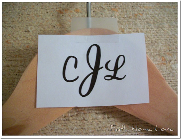 Personalized Hanger DIY Project as seen on Hill City Bride Virginia Wedding Blog
