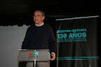Jaume Llenas, secretario general de la Alianza Evangélica Española, presentando al conferenciante