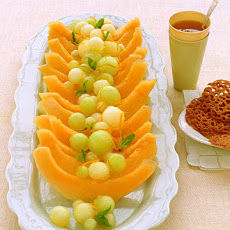 Melon with Orange-Ginger Syrup
