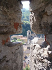 A cross-shaped window of Castelgrande