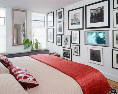 bedroom_wall art grouping_red white_Delson or Sherman Architects_desire to inspire nov13 08