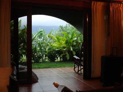 This was the chichi resort at Volcano Arenal called "Mountain Paradise" that activated my allergies like no place I'd ever been and broke my immune system's will.  The landscaping was lovely, the beds comfortable, the service friendly, and the showers hot.  It was the Disneyland of the trip.  However, I'll just state my preference honestly: I prefer authenticity over touristy places.