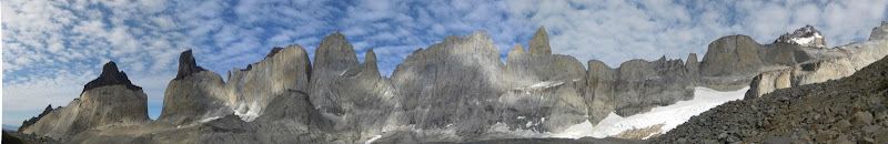 Torres del paine Panoramic view from the Bader valley in Torres del Paine, Chile