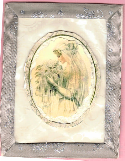Background is ivory paper with subtle floral print Background is ivory paper with subtle floral print
