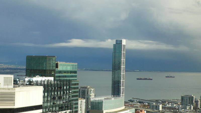 Sunshine is trying to escape the dark clouds