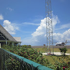 Flughafen von Huahine mit Flugzeug