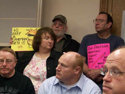 Free County Members protest at a Supervisors Meeting earlier this year