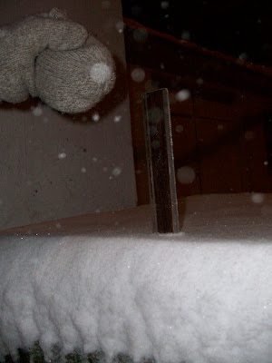 A KCII Employee measures snowfall totals early Wednesday Morning (12/9) A KCII Employee measures snowfall totals early Wednesday Morning (12/9)