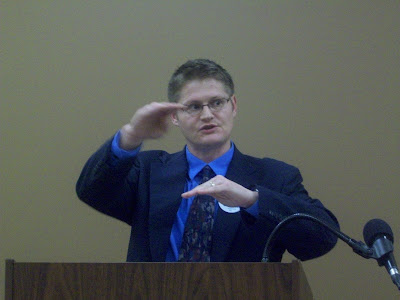 Wellman based attorney Brandon Edgington speaks about the legal aspects of the Supreme Court decision allowing same sex marriage during a forum this year in Washington (KCII NEWS) Wellman based attorney Brandon Edgington speaks about the legal aspects of the Supreme Court decision allowing same sex marriage during a forum this year in Washington (KCII NEWS)