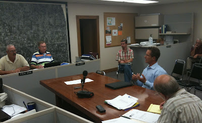 Paul Horak Presented Washington County Supervisors With A Refund Check For $14,800.<br />
(KCII's Chance Dorland)